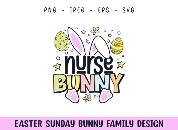 Cute Bunny Easter Design for Crafts and Graphics