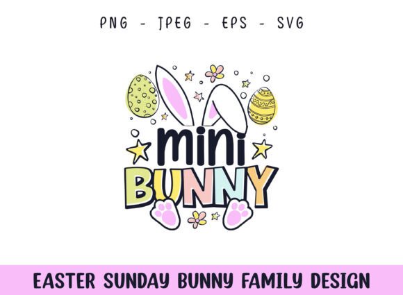 Easter Sunday Mini Cute Bunny SVG Design