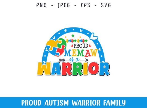 Proud Memaw of an Autism Warrior SVG